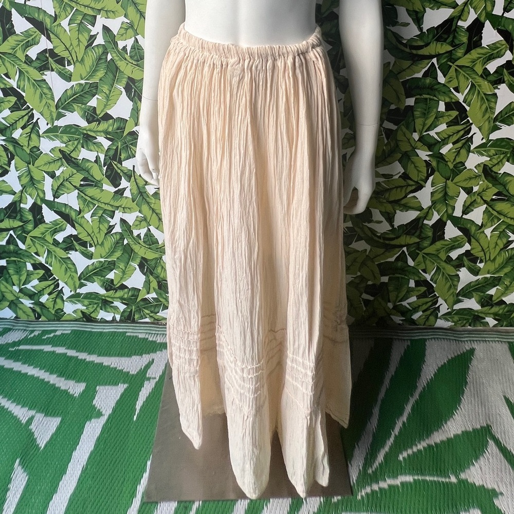 Cream Maxi Skirt | One size fits most, 100% Organic Cotton, Hand-made